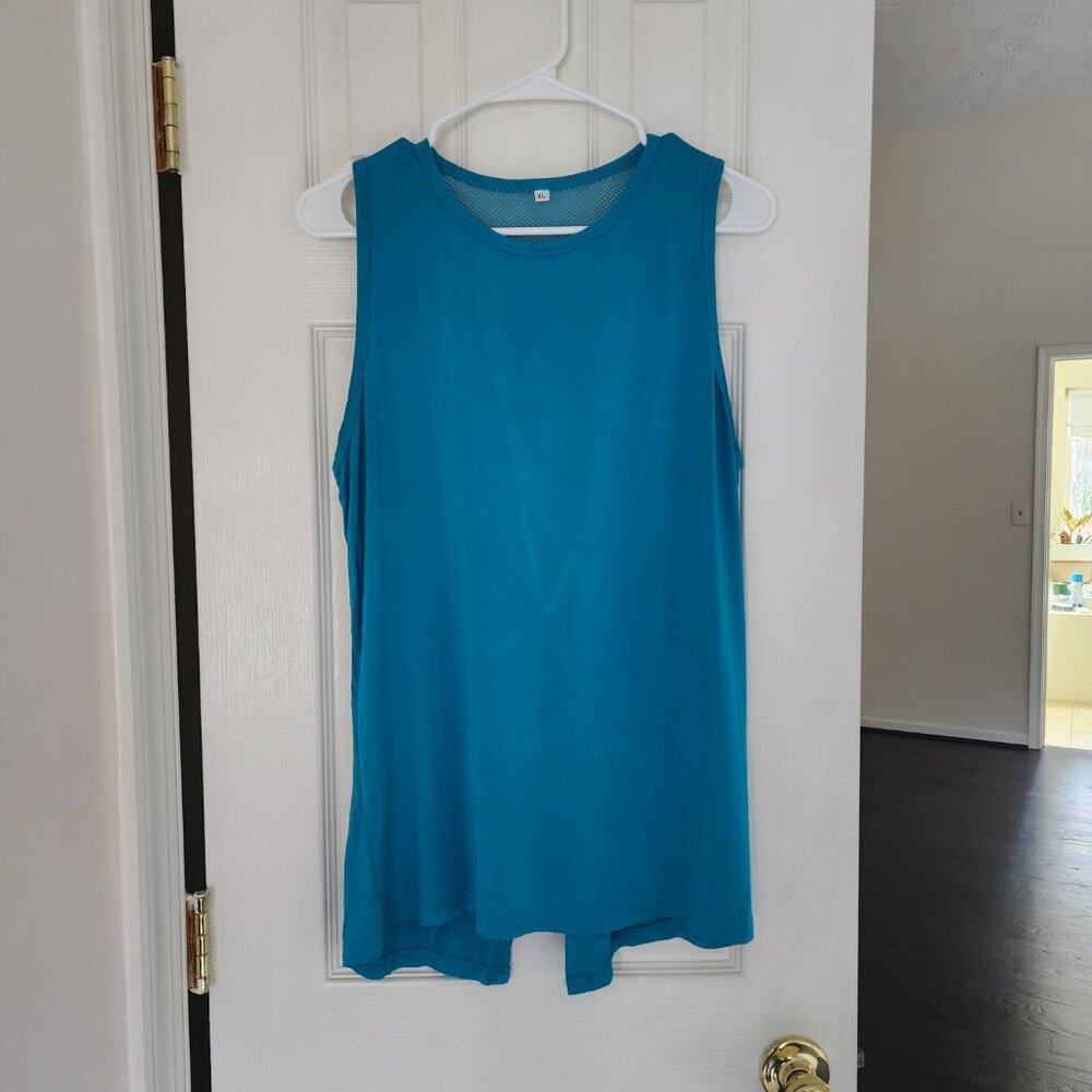 Teal Yoga Tank Top | XL - Picture 2 of 6